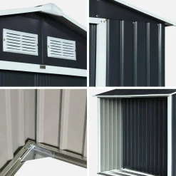 Metal garden shed 5.42 m² with storage space, wood shed