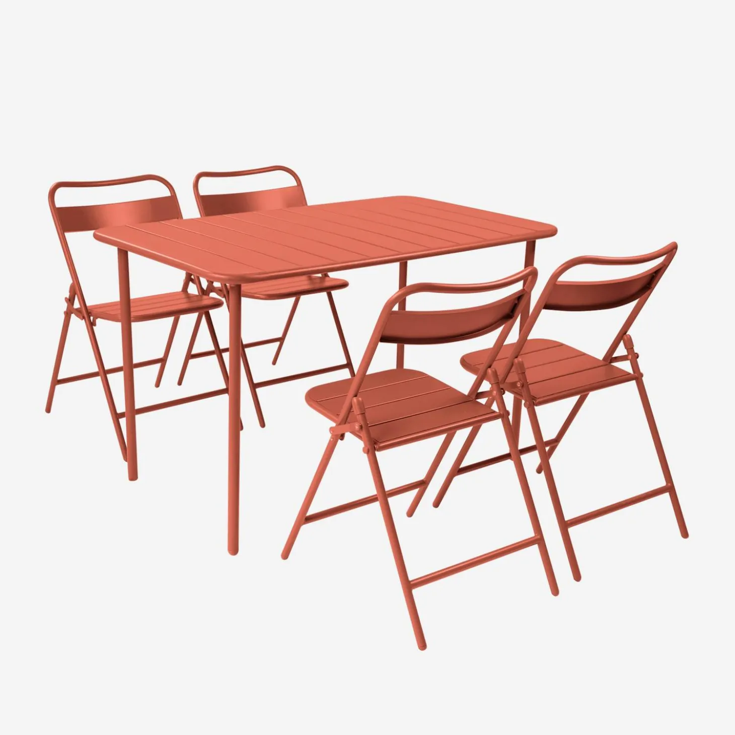 Metal garden table + 4 chairs