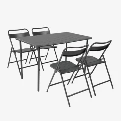 Metal garden table + 4 chairs