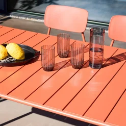 Metal garden table + 6 chairs