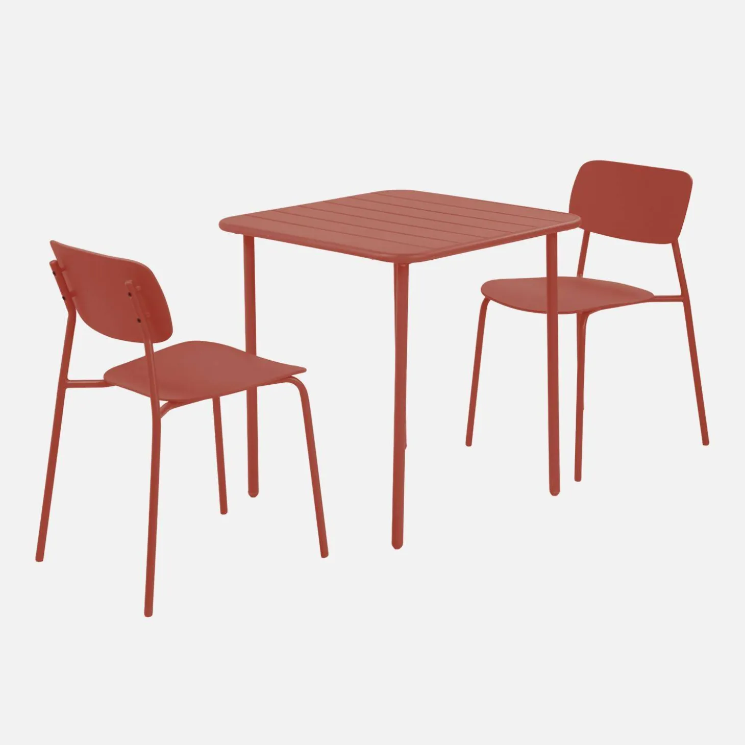 Metal garden table + 2 chairs