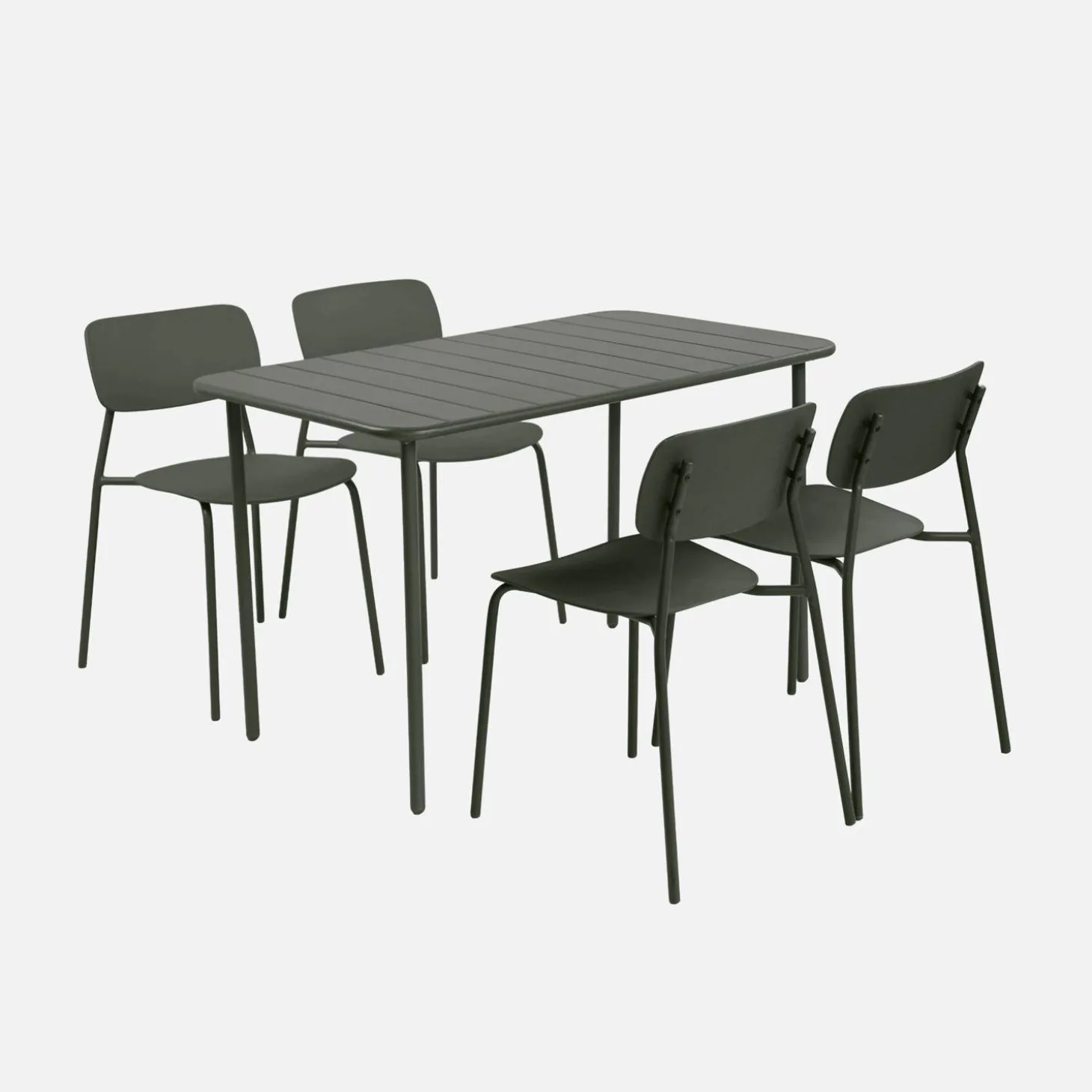 Metal garden table + 4 chairs