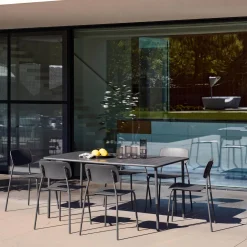Metal garden table + 6 chairs