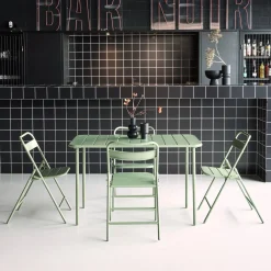 Metal garden table + 4 chairs