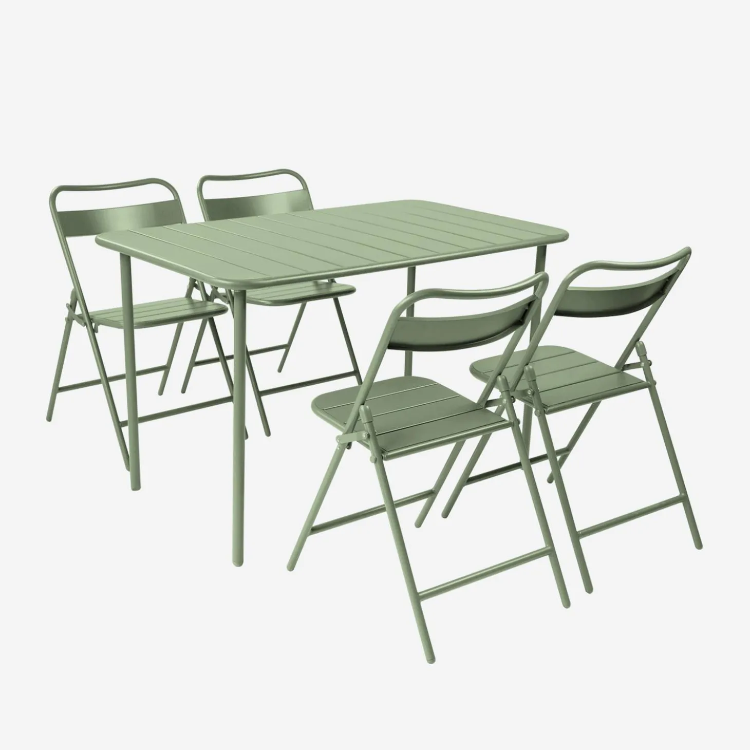 Metal garden table + 4 chairs