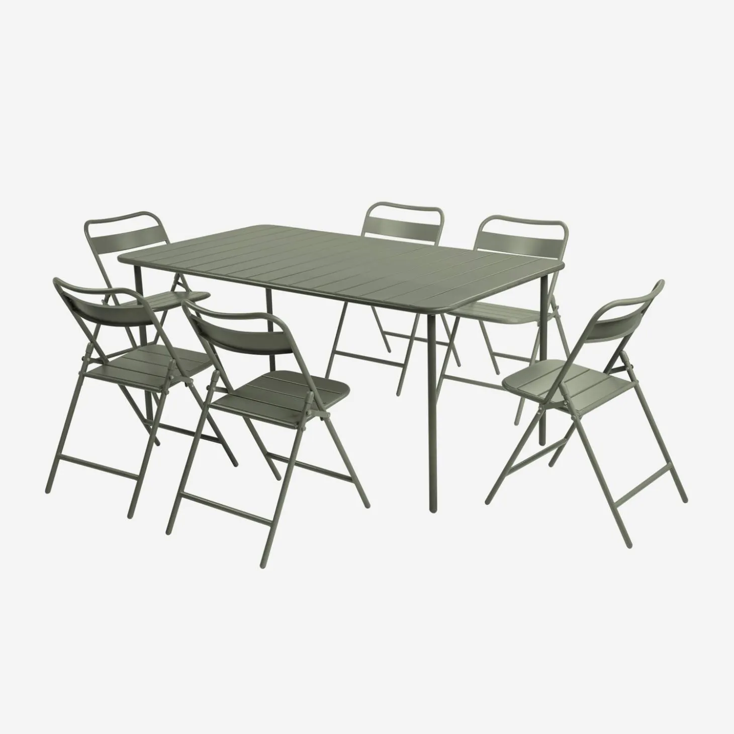 Metal garden table + 6 chairs