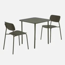 Metal garden table + 2 chairs