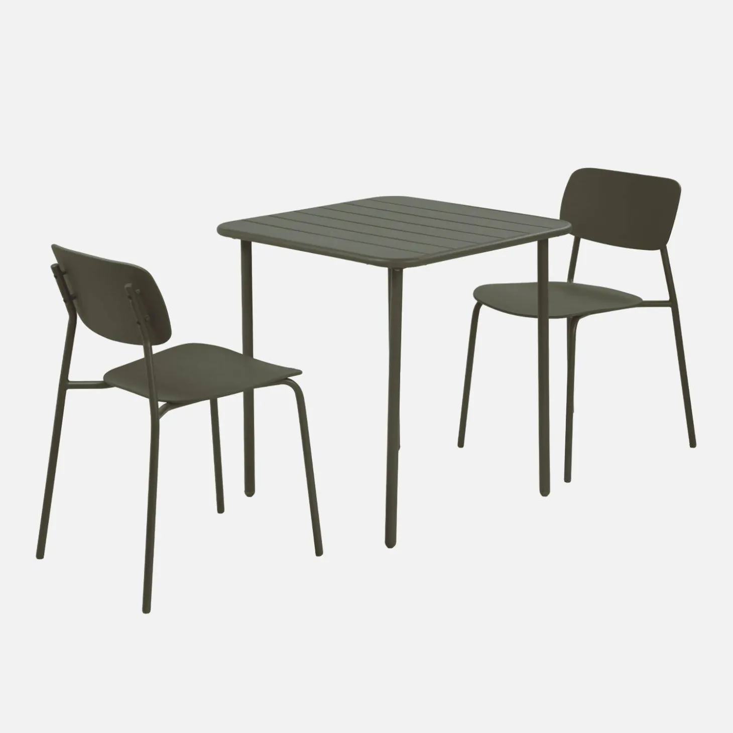 Metal garden table + 2 chairs