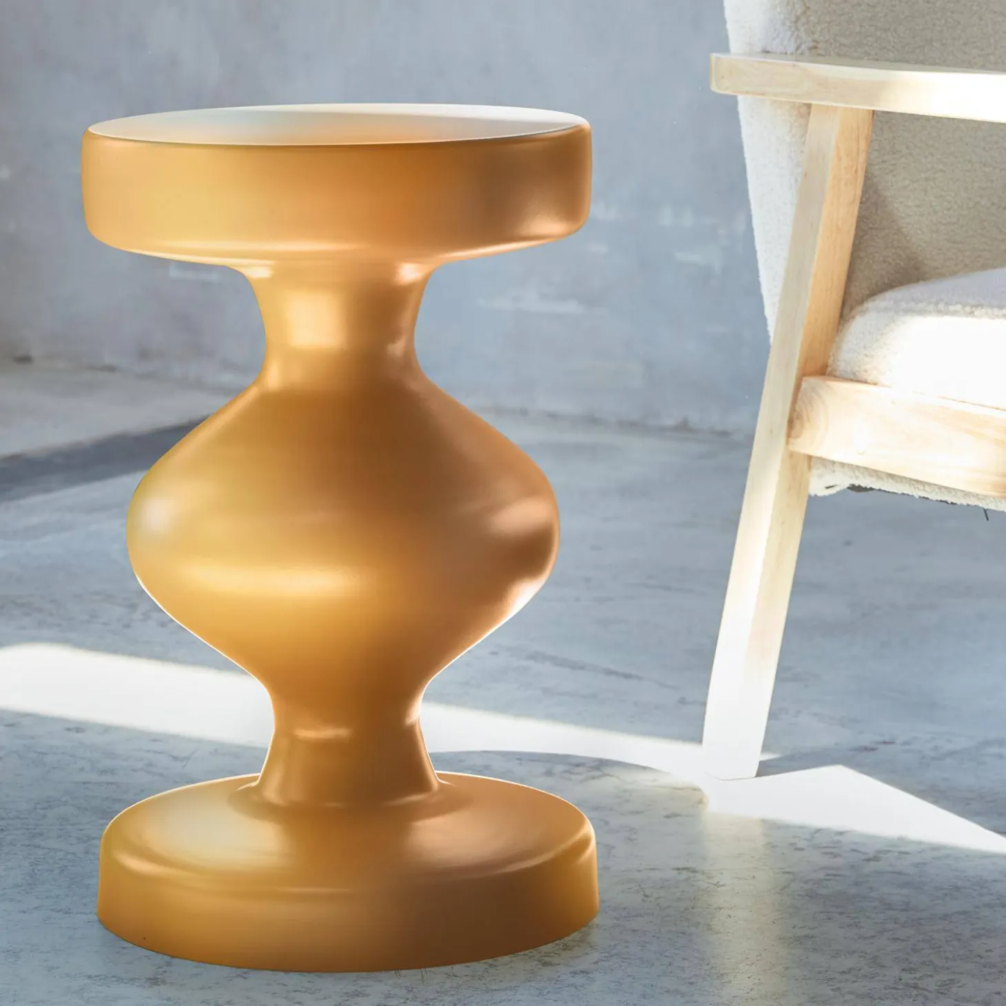 Metal side table