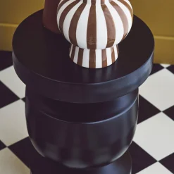 Metal side table