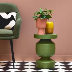 Metal side table