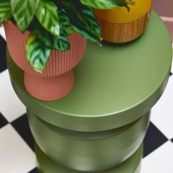 Metal side table