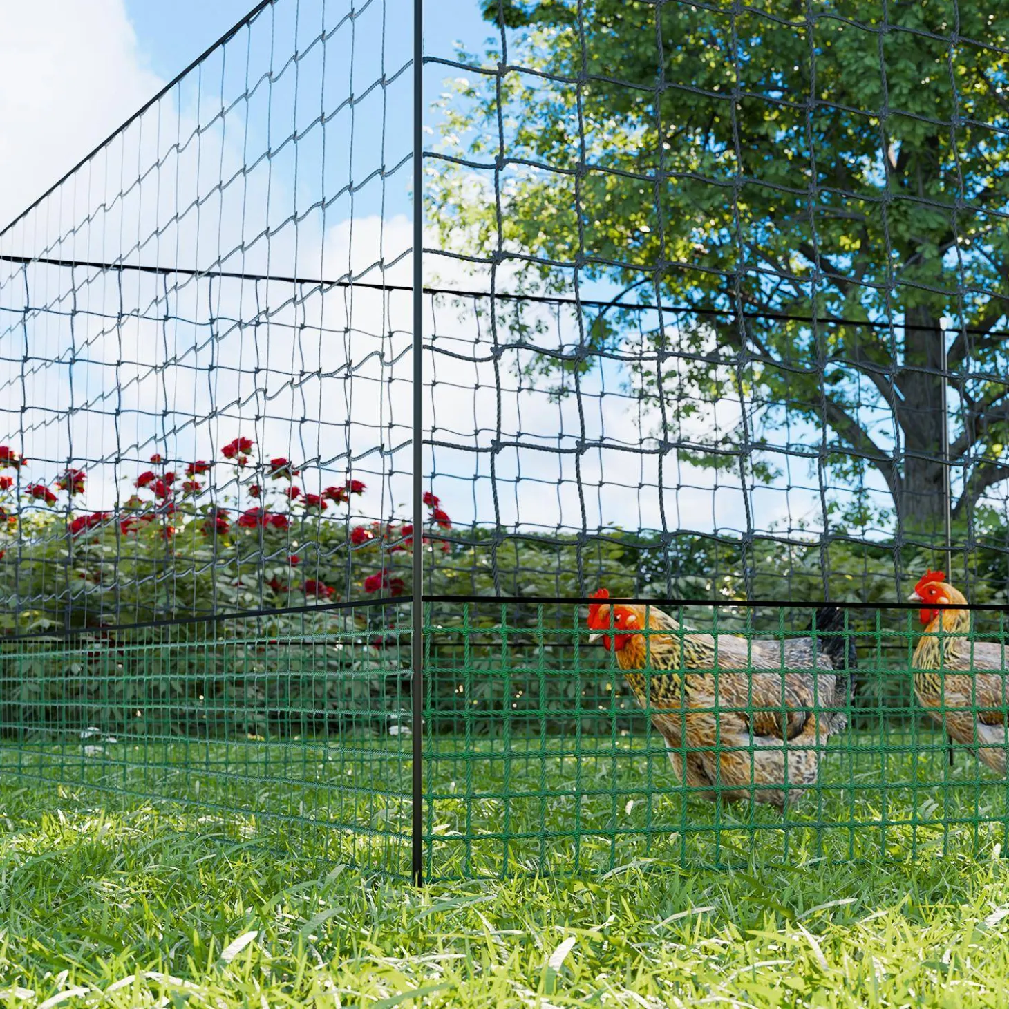 Modular net fencing kit for hens