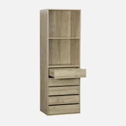 Modular open wardrobe drawer and shelf unit