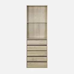 Modular open wardrobe drawer and shelf unit