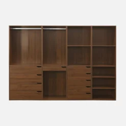 Modular wardrobe kit 4 elements wood decor