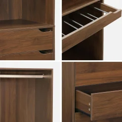 Modular wardrobe kit 4 elements wood decor