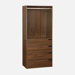 Modular wardrobe kit 4 elements wood decor