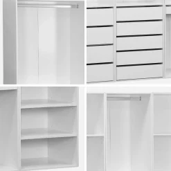 Modular wardrobe kit with 4 units