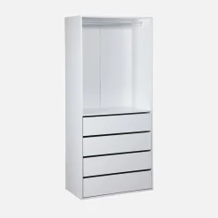 Modular wardrobe kit with 4 units