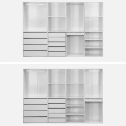 Modular wardrobe kit with 4 units