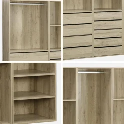 Modular wardrobe kit with 4 units