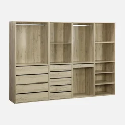 Modular wardrobe kit with 4 units