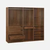 Modular wardrobe kit wood decor 3 elements