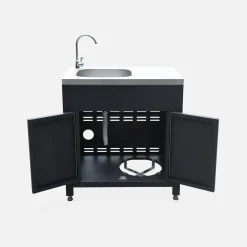 4-module stainless steel outdoor kitchen