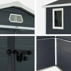 3.65 m² plastic garden shed