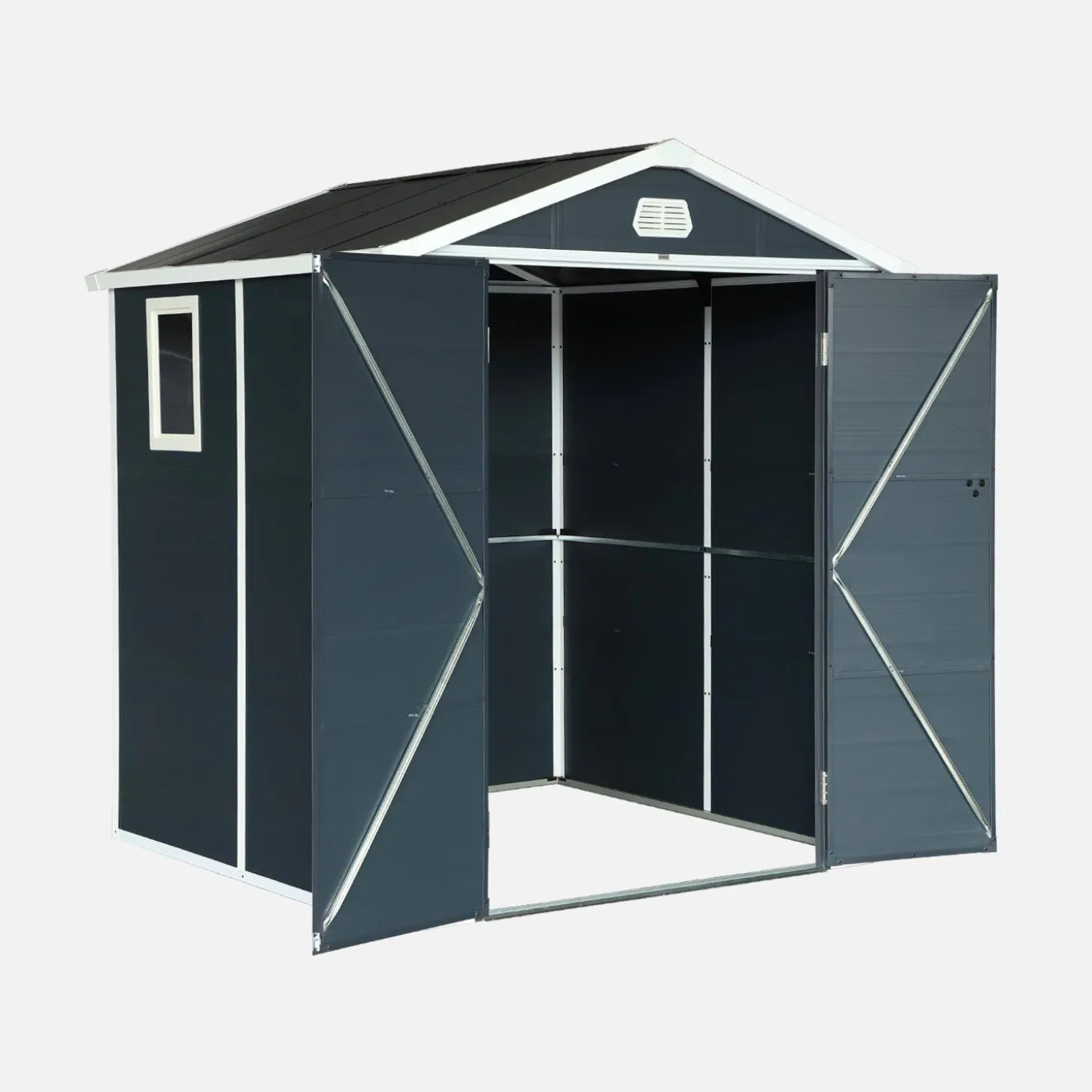 3.65 m² plastic garden shed