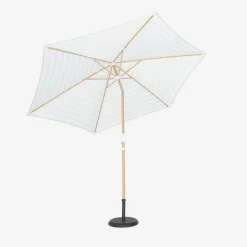 3m round center pole parasol, wood-effect pole