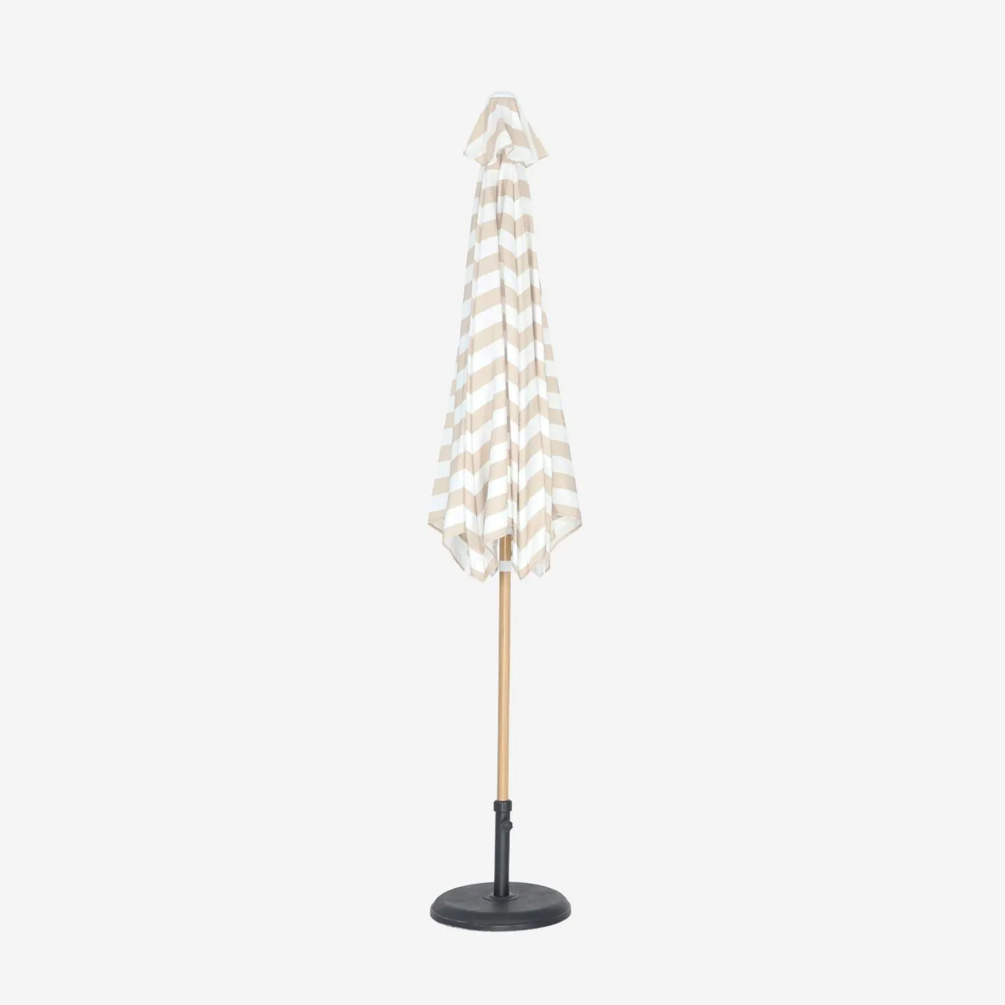 3m round center pole parasol, wood-effect pole