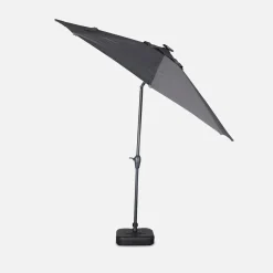 2.7m round centre pole parasol with integrated LED lights