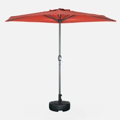 2.5m round half parasol for balcony