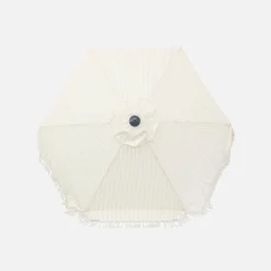 2m straight fringed steel parasol