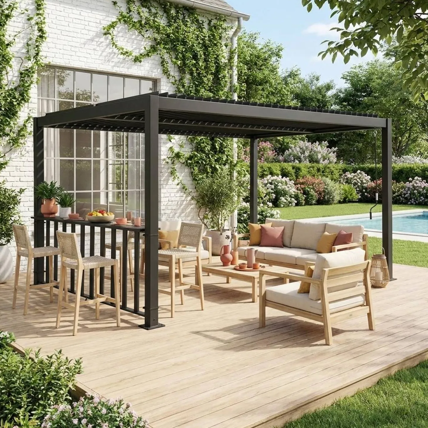 Narrow counter 3m for Palace pergola