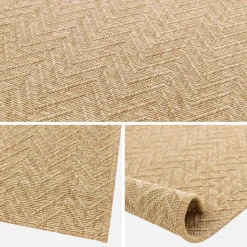 Natural jute-effect indoor/outdoor rug