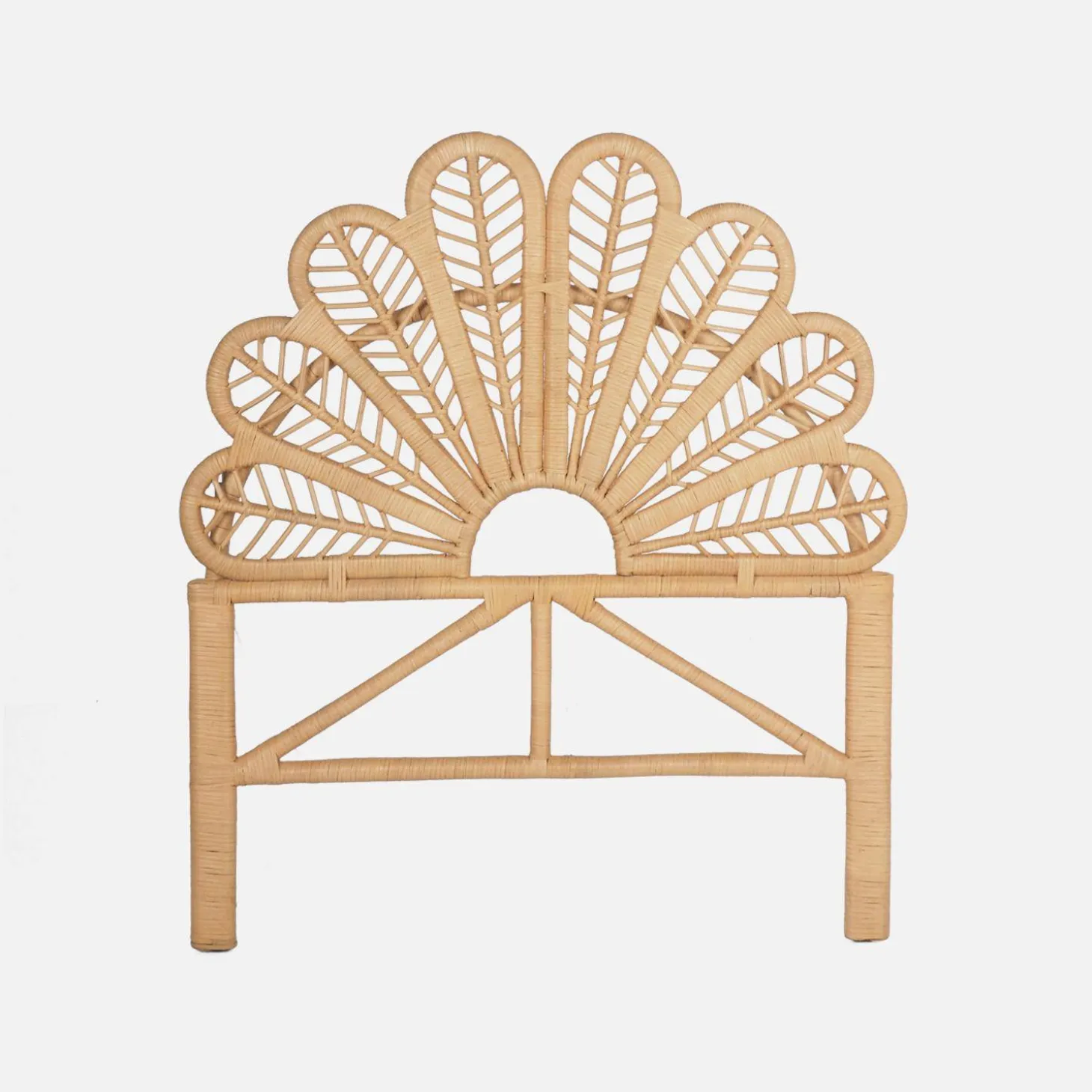 Natural rattan headboard