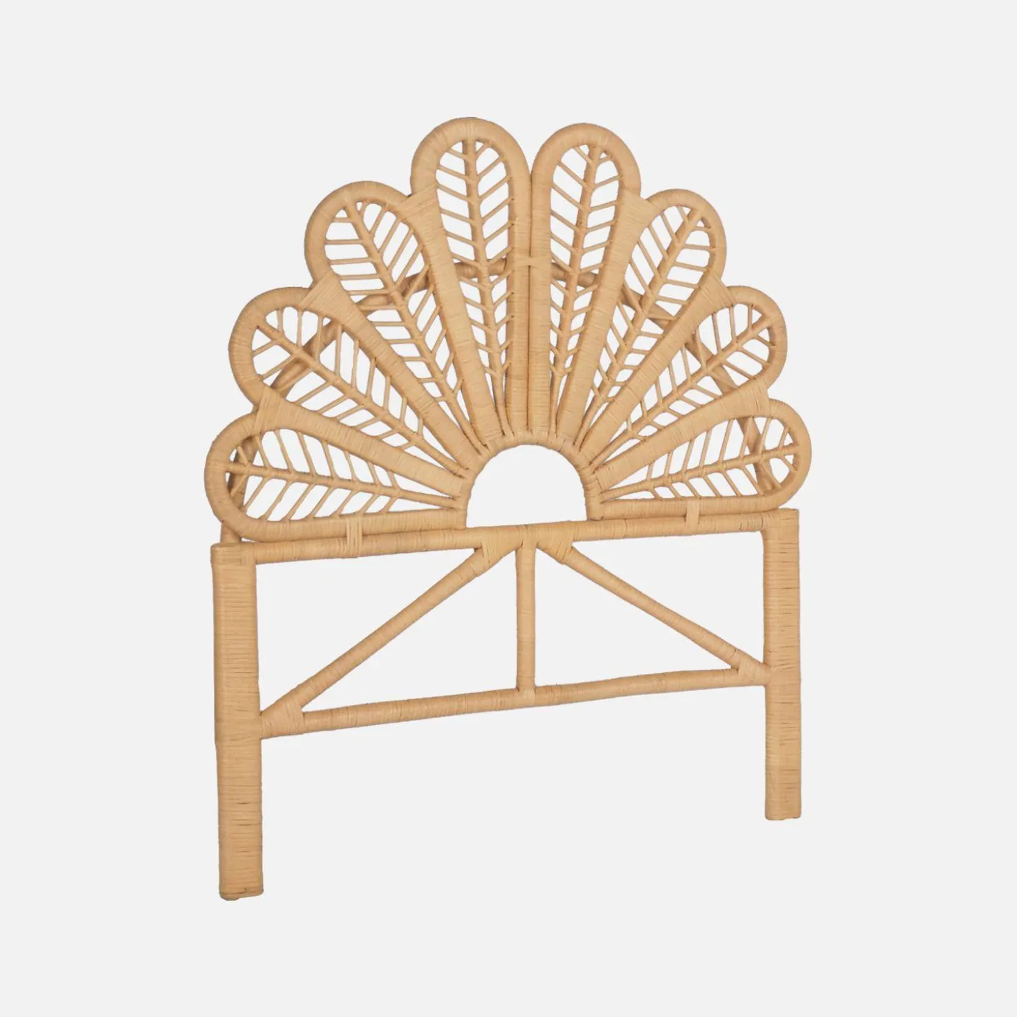 Natural rattan headboard
