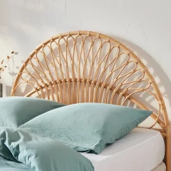 Natural rattan headboard