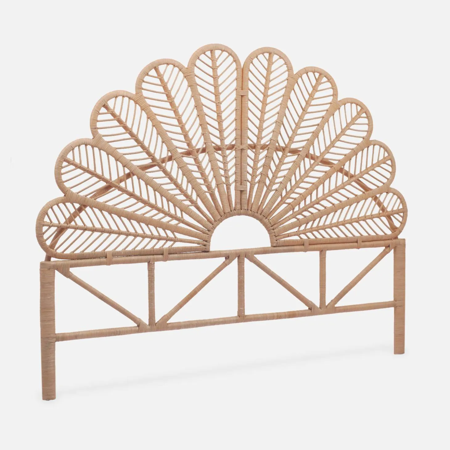 Natural rattan headboard