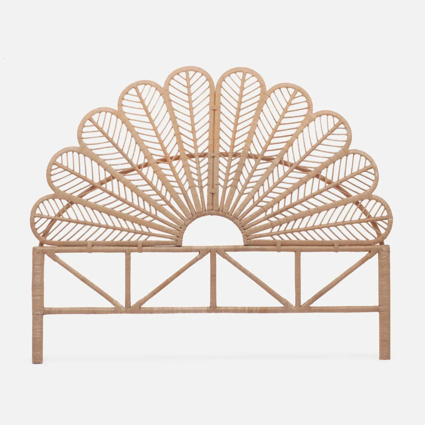 Natural rattan headboard