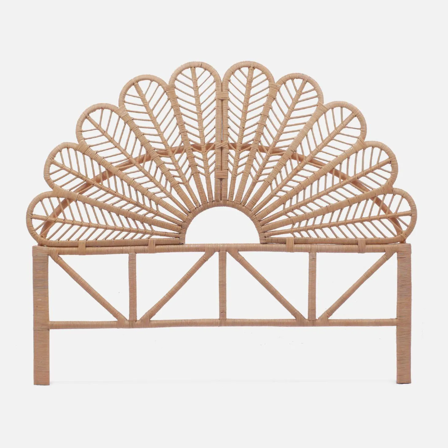 Natural rattan headboard