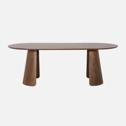 Oblong dining table for 8 people wood decor