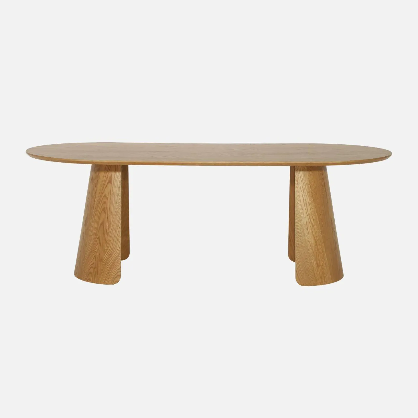 Oblong dining table for 8 people wood decor