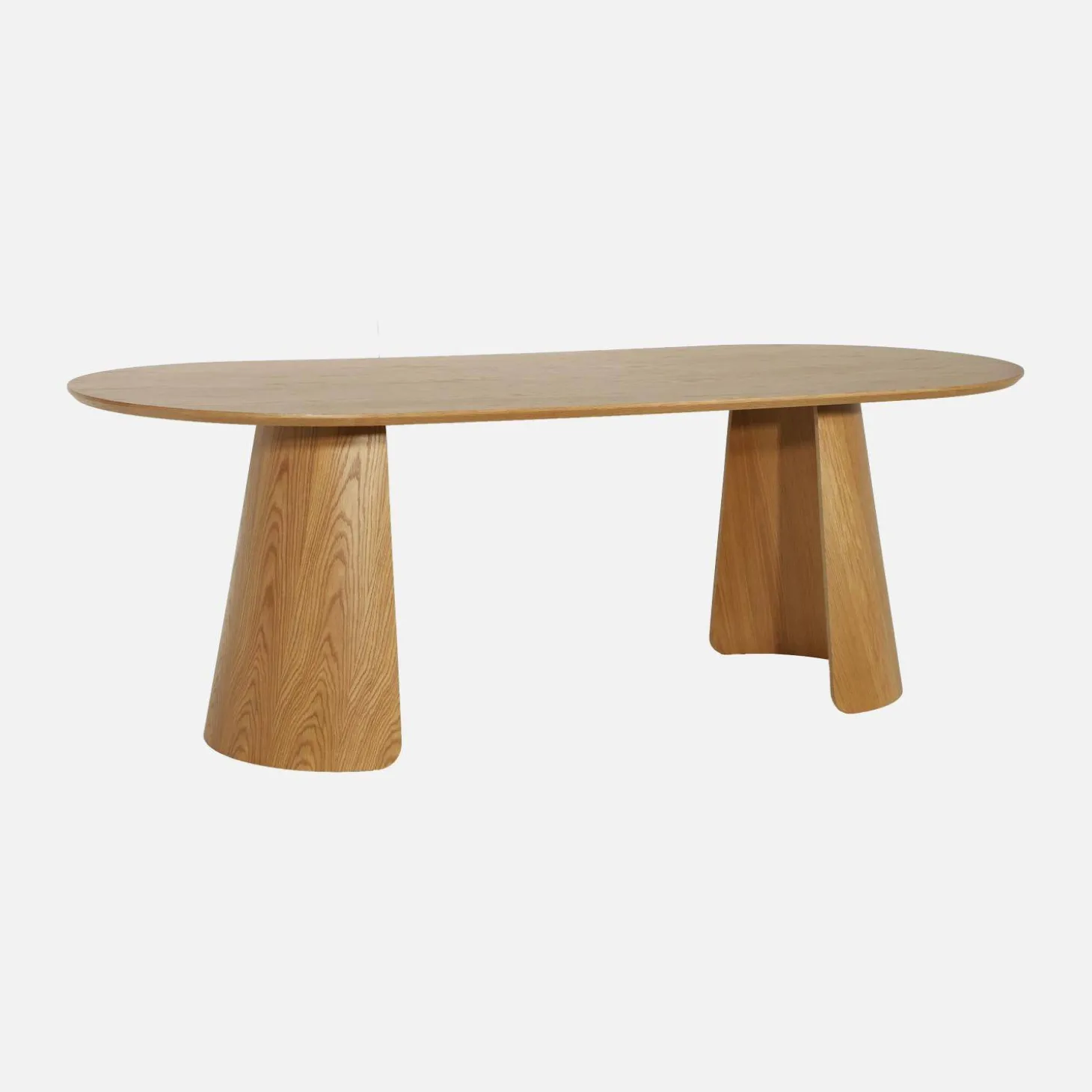 Oblong dining table for 8 people wood decor