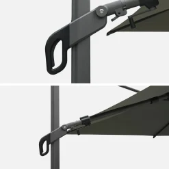 Offset rectangular parasol 3x4m