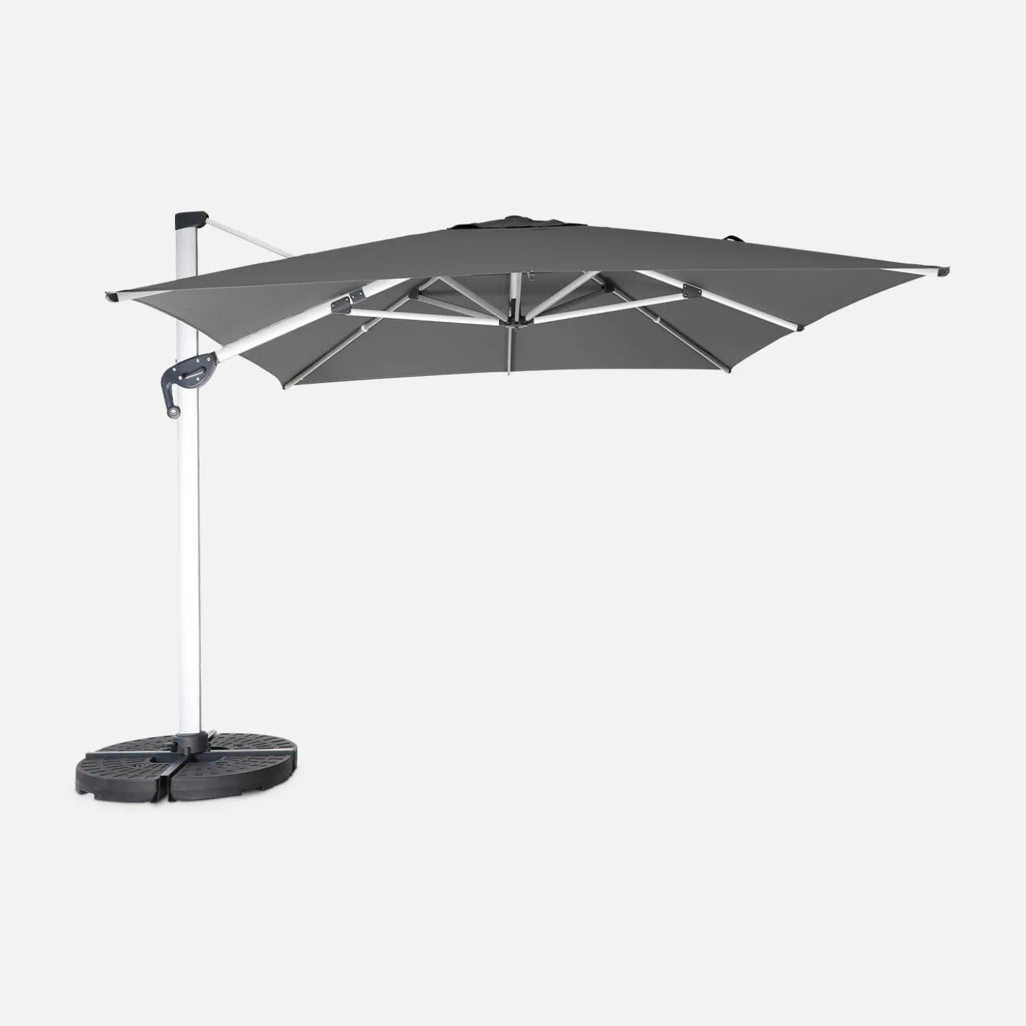 Offset rectangular parasol 3x4m