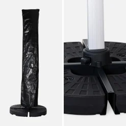 Offset rectangular parasol 3x4m